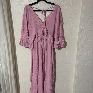 Elegant Pink Maxi Dress
